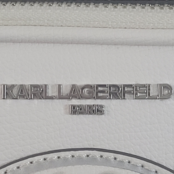 KARL LAGERFELD PARIS MAYBELLE CROSSBODY SHOULDER BAG WHITE π₯π₯π₯ - Picture 10 of 15